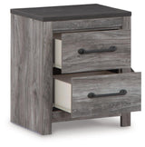 Bronyan Dark Gray Nightstand - Ella Furniture