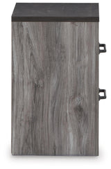 Bronyan Dark Gray Nightstand - Ella Furniture