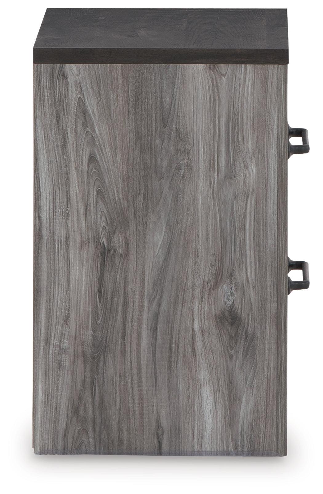 Bronyan Dark Gray Nightstand - Ella Furniture