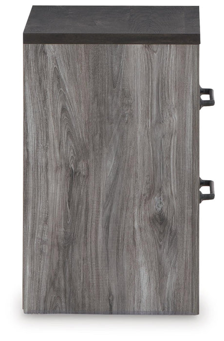 Bronyan Dark Gray Nightstand - Ella Furniture