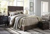 Dolante Brown Queen Upholstered Bed - Ella Furniture