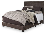 Dolante Brown Queen Upholstered Bed - Ella Furniture