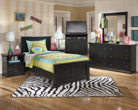 Maribel Black Dresser And Mirror - Ella Furniture