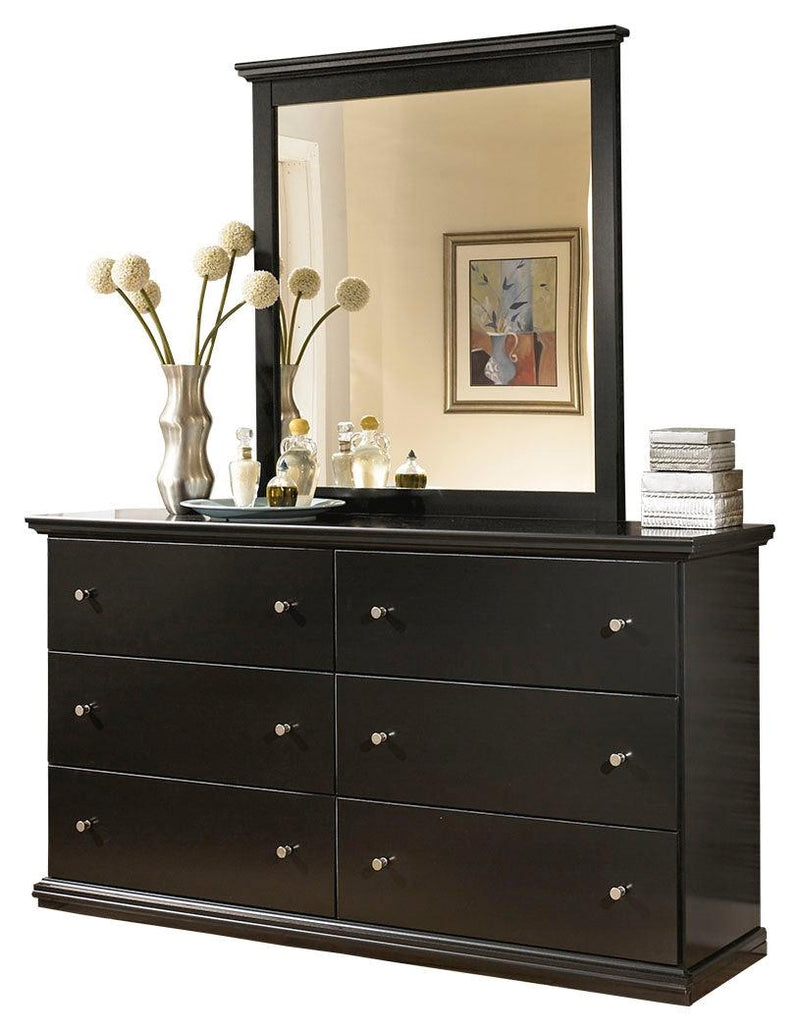 Maribel Black Dresser And Mirror - Ella Furniture
