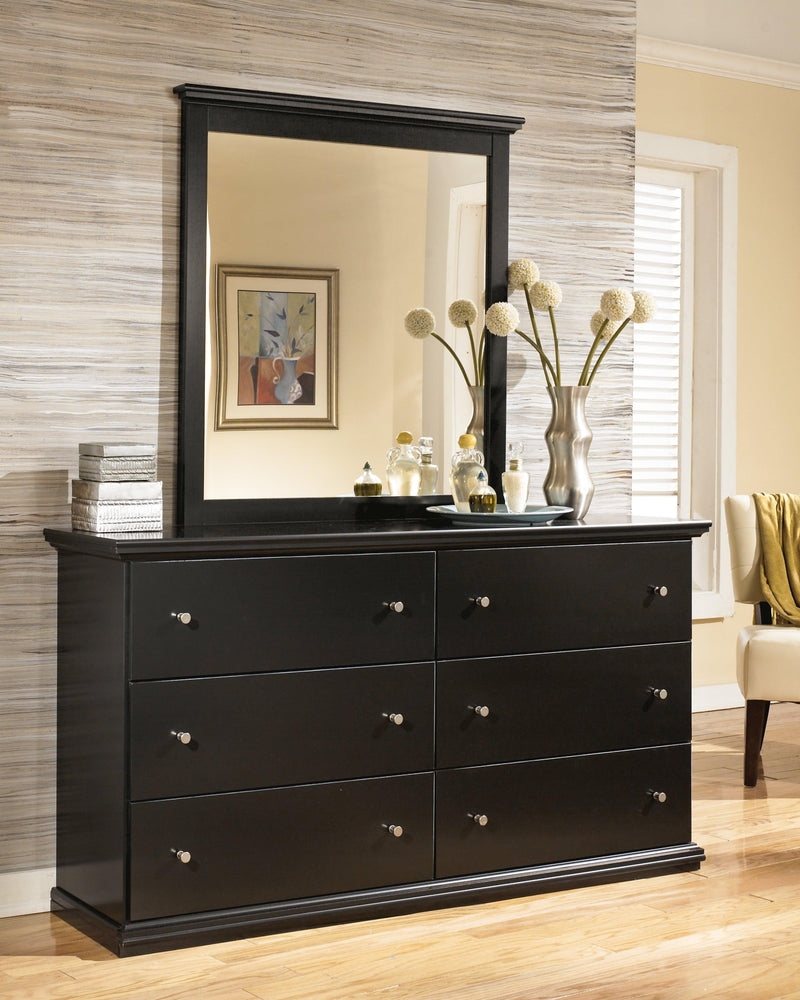 Maribel Black Dresser And Mirror - Ella Furniture