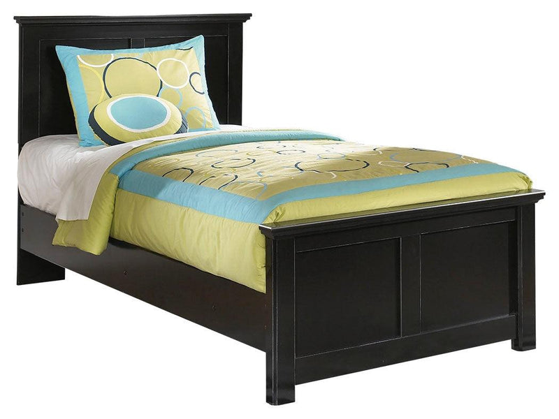 Maribel Black Twin Panel Bed - Ella Furniture