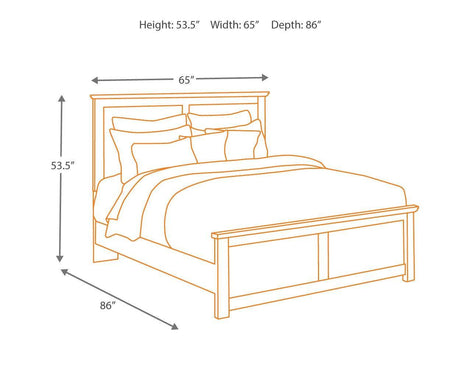 Maribel Black Queen Panel Bed - Ella Furniture