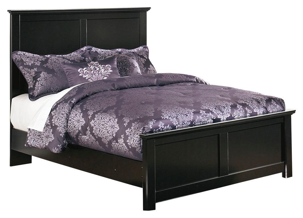 Maribel Black Full Panel Bed - Ella Furniture