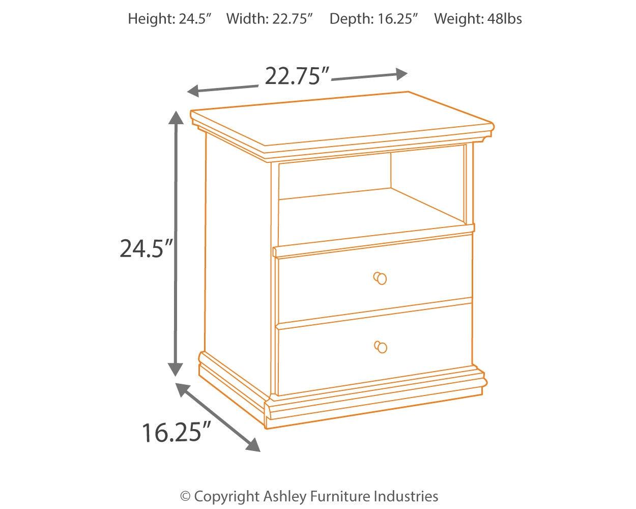 Maribel Black Nightstand - Ella Furniture