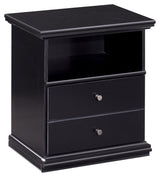 Maribel Black Nightstand - Ella Furniture