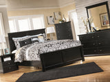 Maribel Black King Panel Bed - Ella Furniture