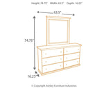 Bostwick Shoals White Dresser And Mirror - Ella Furniture