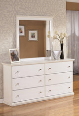 Bostwick Shoals White Dresser And Mirror - Ella Furniture