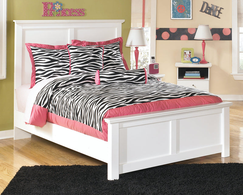 Bostwick Shoals White Full Panel Bed - Ella Furniture