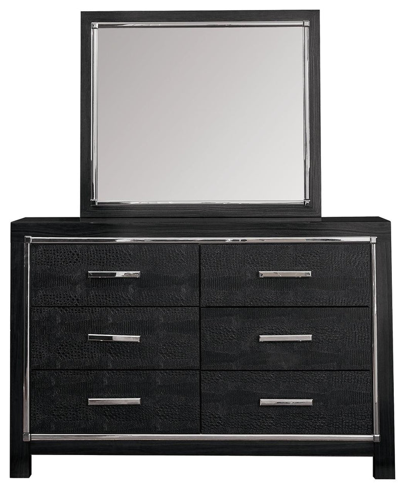 Kaydell Black Dresser And Mirror