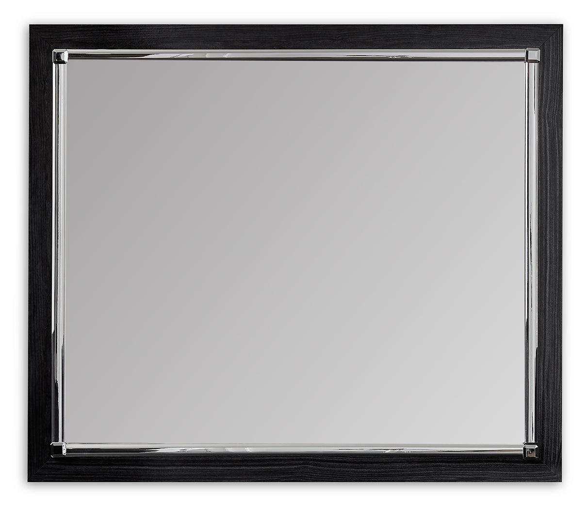 Kaydell Black Bedroom Mirror - Ella Furniture