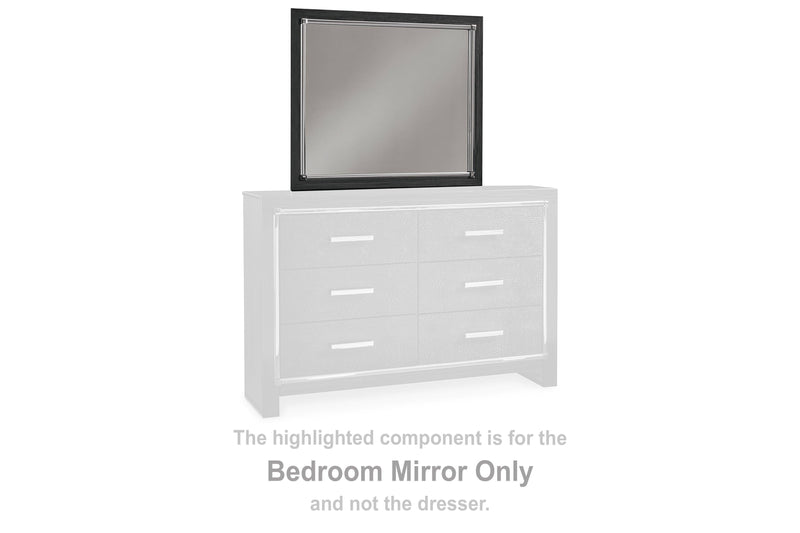 Kaydell Black Bedroom Mirror - Ella Furniture