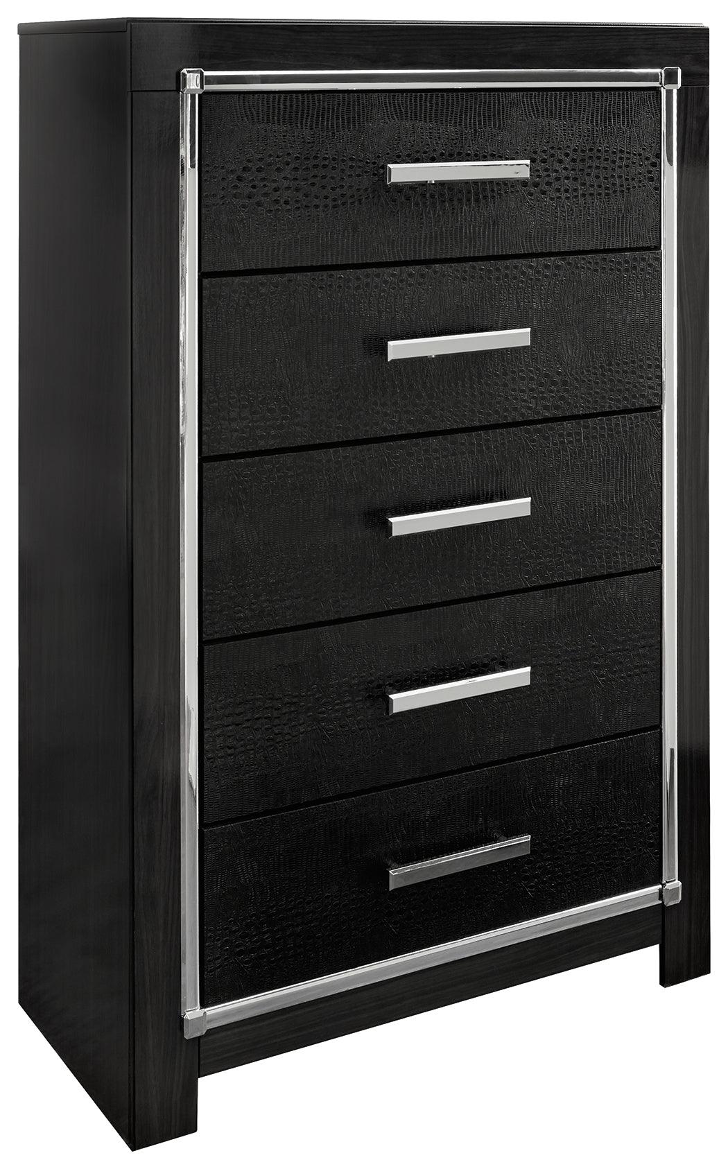 Kaydell Black Chest Of Drawers - Ella Furniture