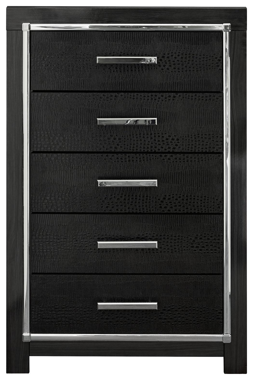 Kaydell Black Chest Of Drawers - Ella Furniture