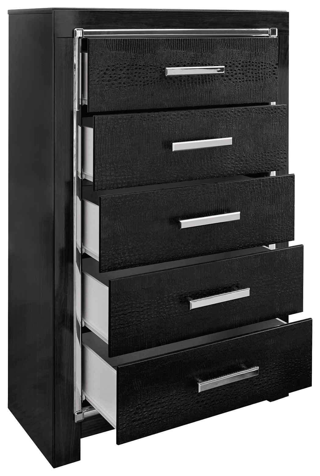 Kaydell Black Chest Of Drawers - Ella Furniture