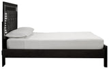 Kaydell Black Queen Panel Bed With Storage - Ella Furniture