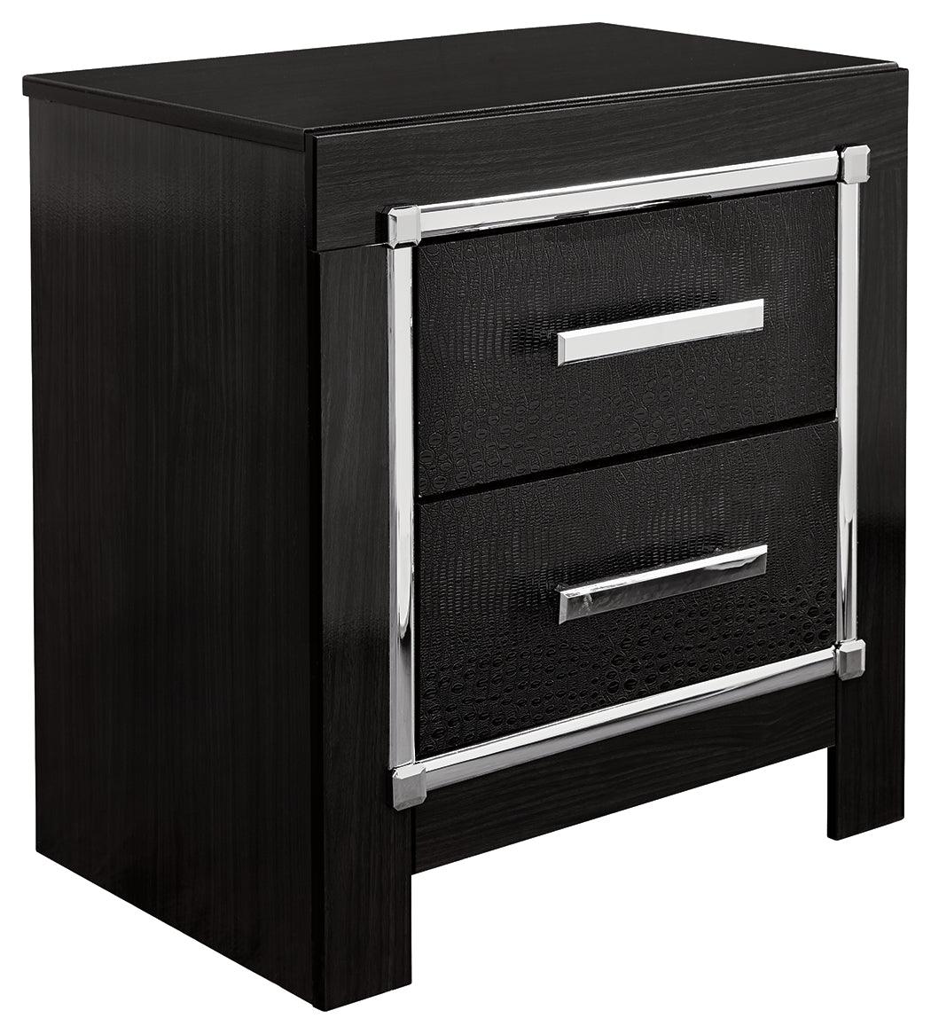 Kaydell Black Nightstand - Ella Furniture