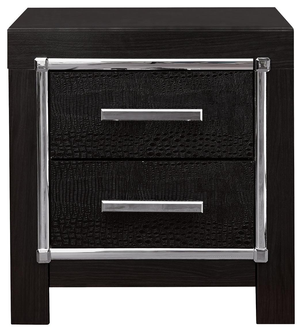 Kaydell Black Nightstand - Ella Furniture