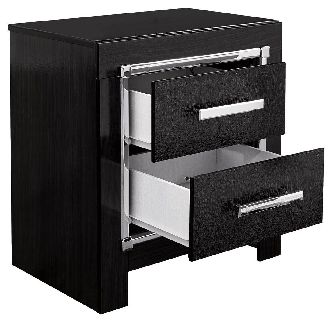 Kaydell Black Nightstand - Ella Furniture