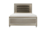 Loudon Champagne Finish Modern Classic Sturdy Pine Wood Youth Louden Platform Bedroom Set - Ella Furniture