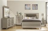 Loudon Champagne Finish Modern Classic Sturdy Pine Wood Youth Louden Platform Bedroom Set - Ella Furniture