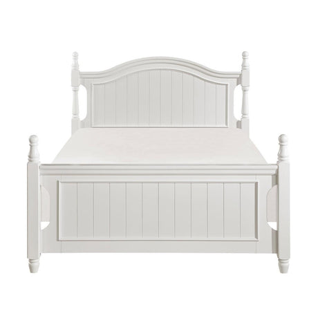 Clementine White Classic Wood And Engineered Wood Youth Full Poster Bed - Ella Furniture