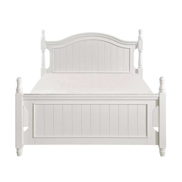 Clementine White Classic Wood And Engineered Wood Youth Full Poster Bed - Ella Furniture