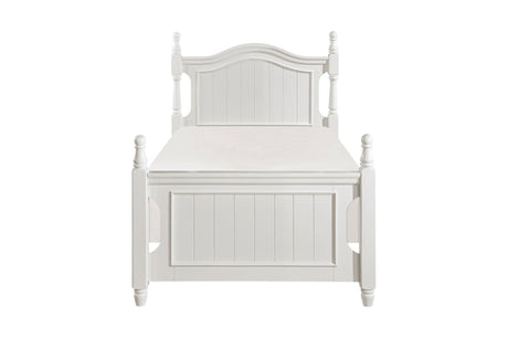 Clementine White Contemporary Traditional Solid Wood Trundle Storage Youth Platform Bedroom Set - Ella Furniture