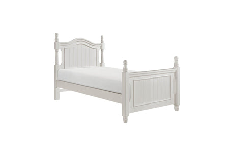 Clementine White Contemporary Traditional Solid Wood Trundle Storage Youth Platform Bedroom Set - Ella Furniture