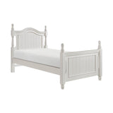 Clementine White Classic Wood And Engineered Wood Youth Twin Poster Bed - Ella Furniture