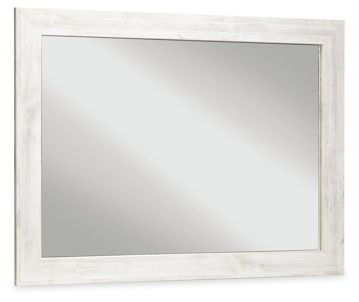 Paxberry Whitewash Bedroom Mirror - Ella Furniture