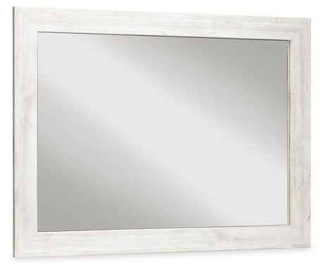 Paxberry Whitewash Bedroom Mirror - Ella Furniture
