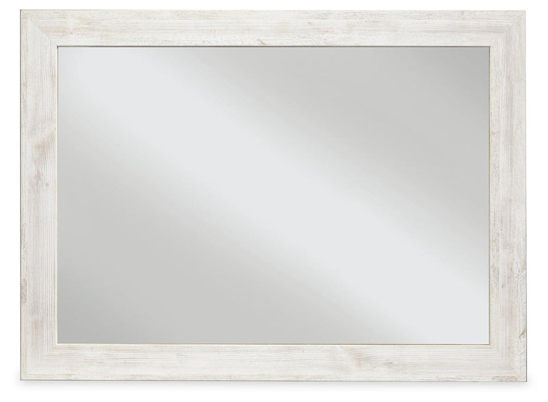 Paxberry Whitewash Bedroom Mirror - Ella Furniture