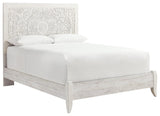 Paxberry Whitewash Queen Panel Bed - Ella Furniture