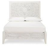 Paxberry Whitewash Full Panel Bed - Ella Furniture