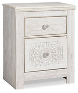 Paxberry Whitewash Nightstand - Ella Furniture