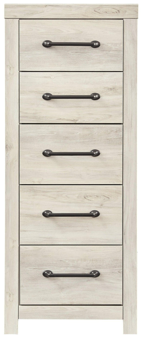 Cambeck Whitewash Narrow Chest Of Drawers - Ella Furniture