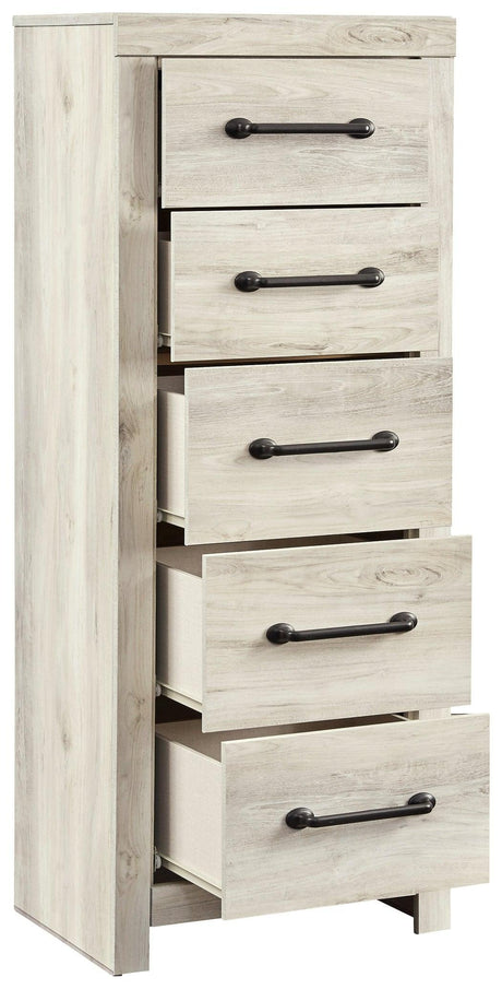 Cambeck Whitewash Narrow Chest Of Drawers - Ella Furniture