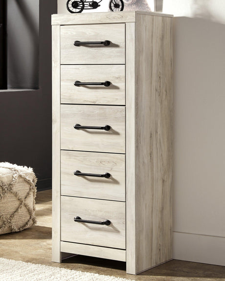 Cambeck Whitewash Narrow Chest Of Drawers - Ella Furniture