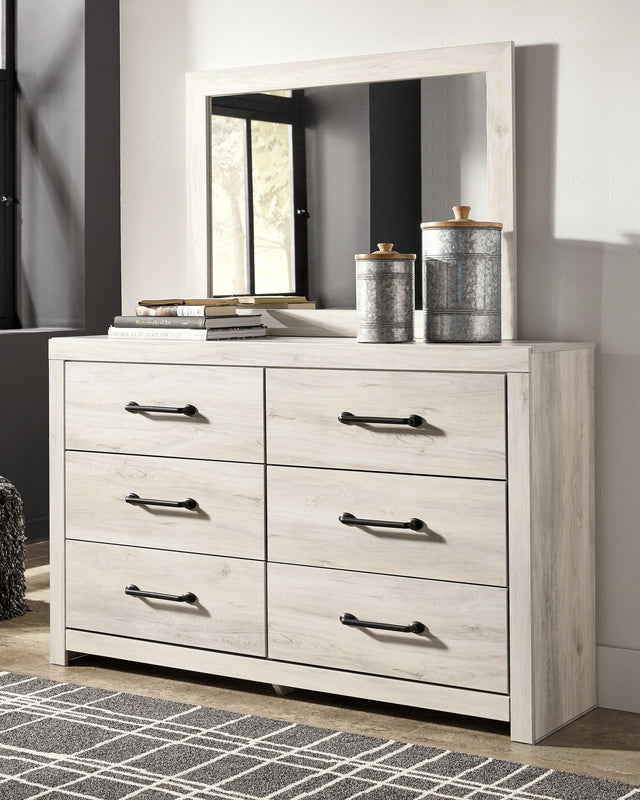 Cambeck Whitewash Dresser And Mirror - Ella Furniture