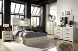 Cambeck Whitewash Full Panel Bed With 4 Storage Drawers - Ella Furniture