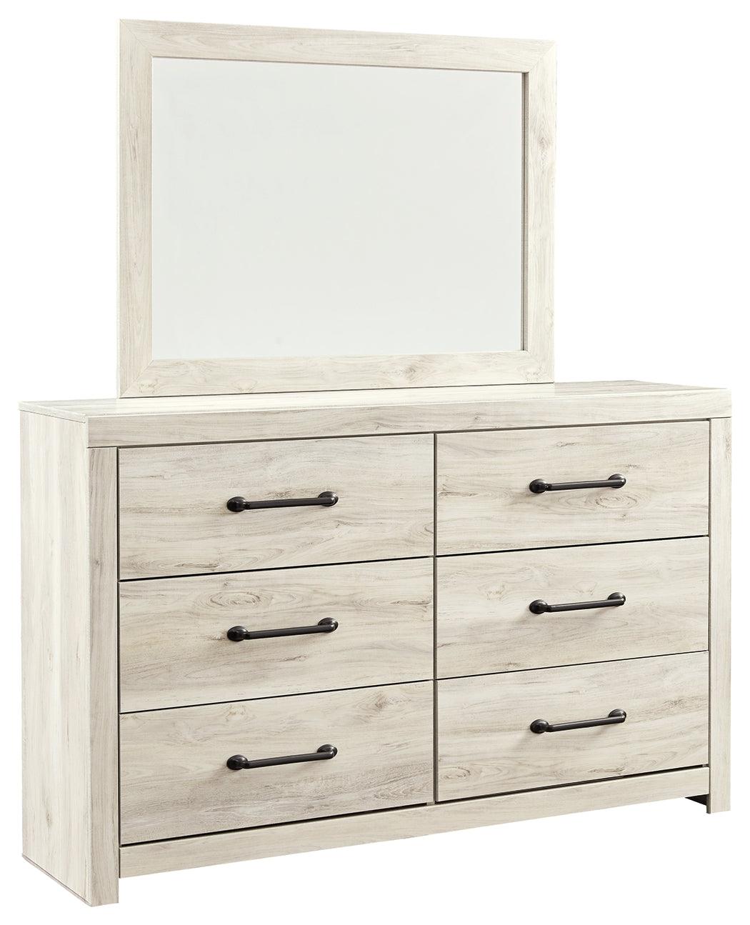 Cambeck Whitewash Dresser And Mirror - Ella Furniture