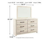 Cambeck Whitewash Dresser And Mirror - Ella Furniture