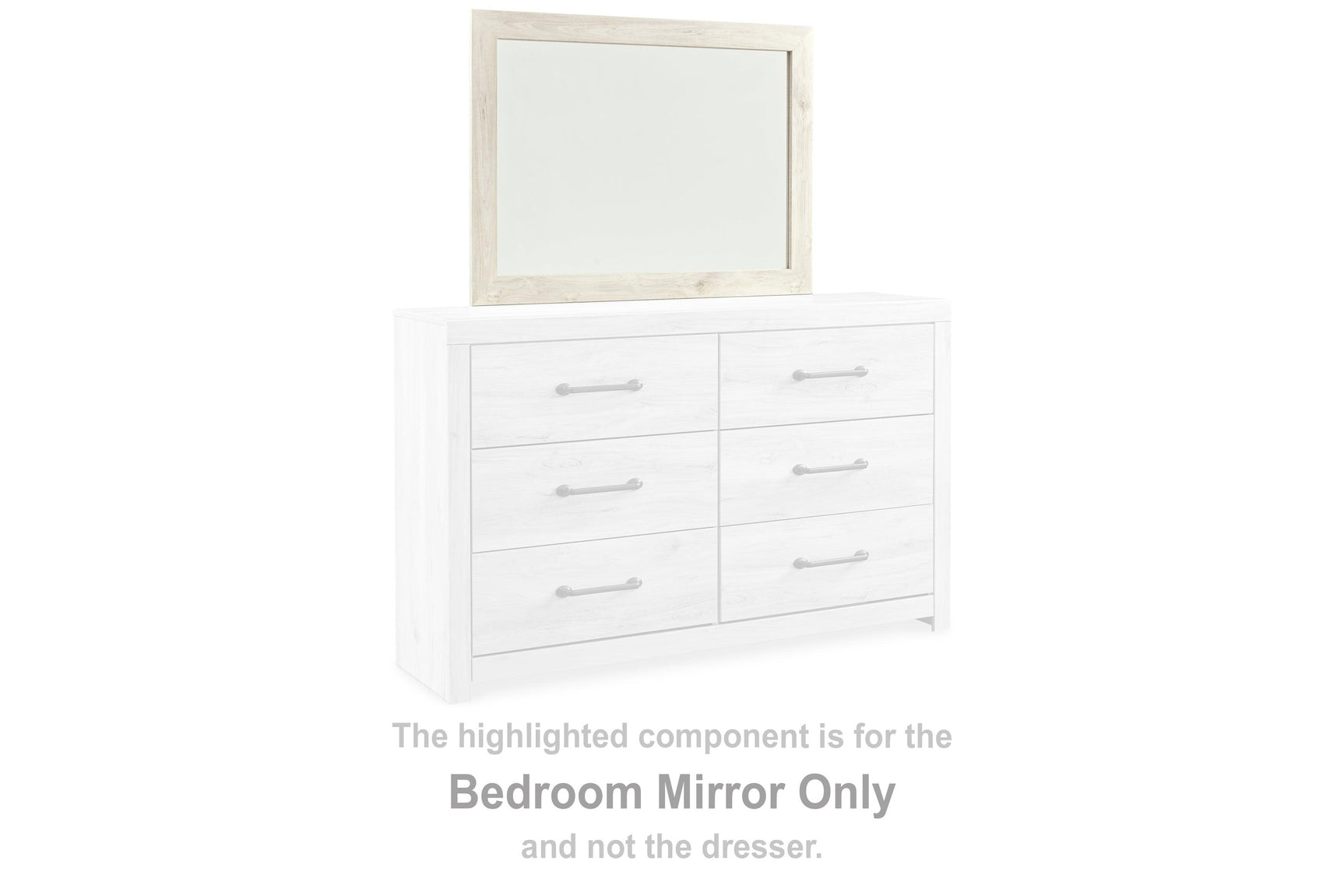 Cambeck Whitewash Bedroom Mirror - Ella Furniture