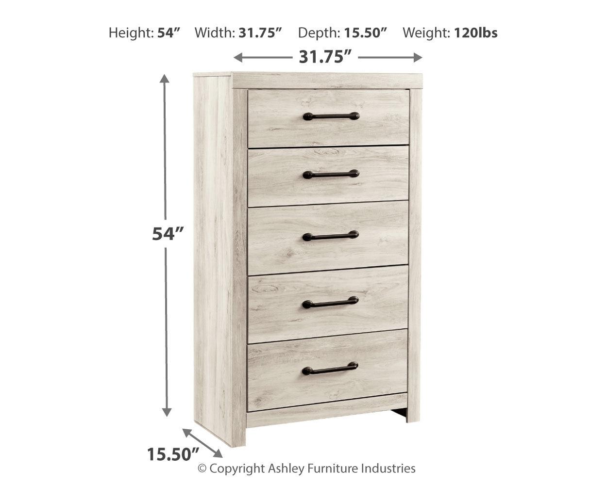 Cambeck Whitewash Chest Of Drawers - Ella Furniture